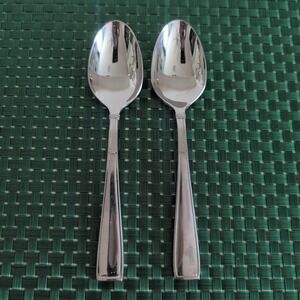 Reed & Barton BENSON Teaspoons Lot Set of 2, 18/10 Stainless Glossy